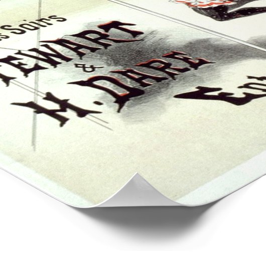  Franse Adverteren Trapeze Kunstenaars 1877 Poster (Hoek)