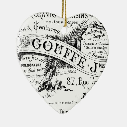  franse adverteren typografie keramisch ornament (Rechts)