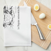  franse adverteren typografie theedoek (Quarter Fold)