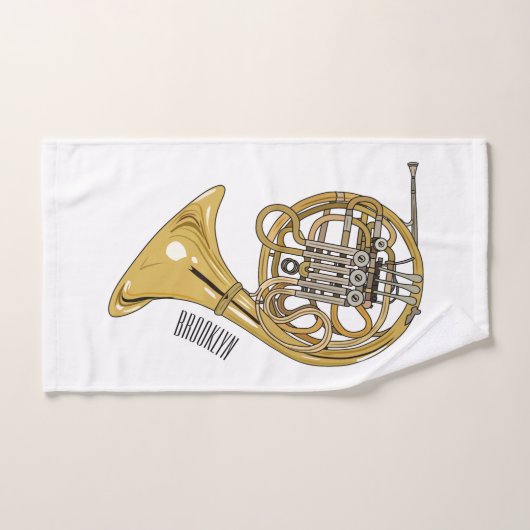 Franse afbeelding van hoorn cartoon bad handdoek (Handdoek)