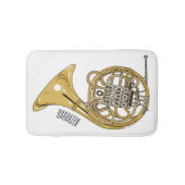 Franse afbeelding van hoorn cartoon badmat (Voorkant)