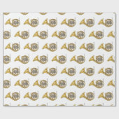 Franse afbeelding van hoorn cartoon cadeaupapier (Vlak)