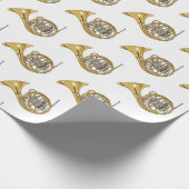 Franse afbeelding van hoorn cartoon cadeaupapier (Hoek)