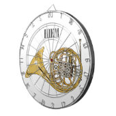 Franse afbeelding van hoorn cartoon dartbord (Voorkant Rechts)