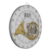 Franse afbeelding van hoorn cartoon dartbord (Voorkant Links)