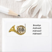 Franse afbeelding van hoorn cartoon etiket (Insitu)