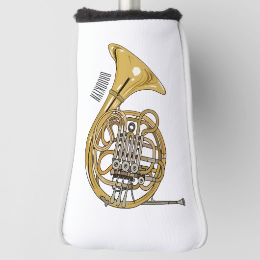 Franse afbeelding van hoorn cartoon golfheadcover (Draai 90)