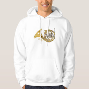 Franse afbeelding van hoorn cartoon hoodie