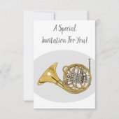 Franse afbeelding van hoorn cartoon kaart (Achterkant)