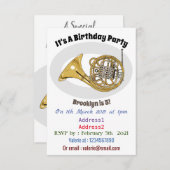 Franse afbeelding van hoorn cartoon kaart (Voorkant / Achterkant)