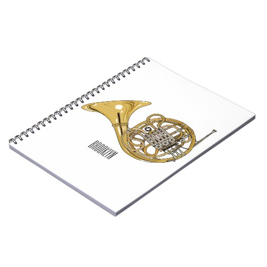 Franse afbeelding van hoorn cartoon notitieboek (Linkerzijde)