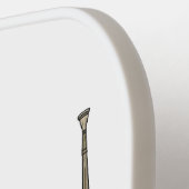 Franse afbeelding van hoorn cartoon pickleball paddle (Links Detail)