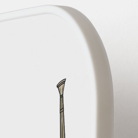 Franse afbeelding van hoorn cartoon pickleball paddle (Links Detail)