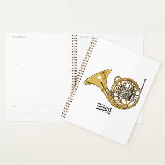 Franse afbeelding van hoorn cartoon planner (Display)