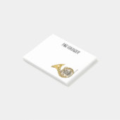 Franse afbeelding van hoorn cartoon post-it® notes (Schuin)