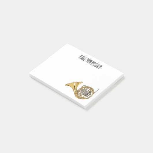 Franse afbeelding van hoorn cartoon post-it® notes (Schuin)