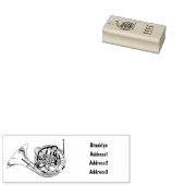 Franse afbeelding van hoorn cartoon rubberstempel (Gestempeld)