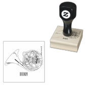 Franse afbeelding van hoorn cartoon rubberstempel (Gestempeld)