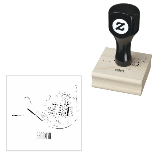 Franse afbeelding van hoorn cartoon rubberstempel (Gestempeld)