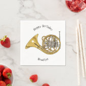 Franse afbeelding van hoorn cartoon servet (Insitu)