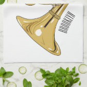 Franse afbeelding van hoorn cartoon theedoek (Gevouwen)