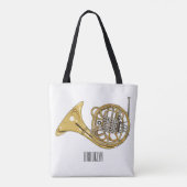 Franse afbeelding van hoorn cartoon tote bag (Achterkant)