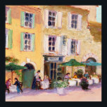 Franse afdruk 16 x 16 inch poster<br><div class="desc">Een vreemde Franse stad met cafés en winkels. Kunstwerk van REIFSNYDER</div>