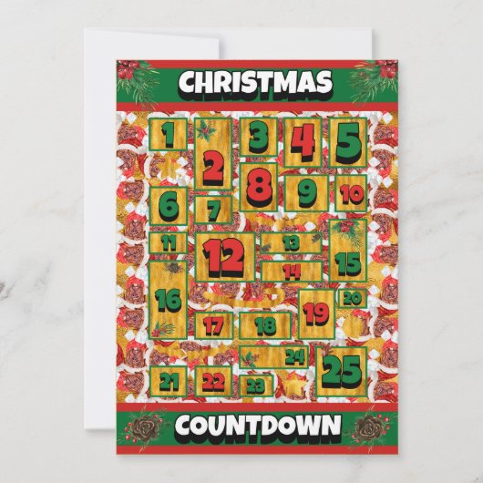 Franse afteldatum kerstrecorder feestdagenkaart (Voorkant)