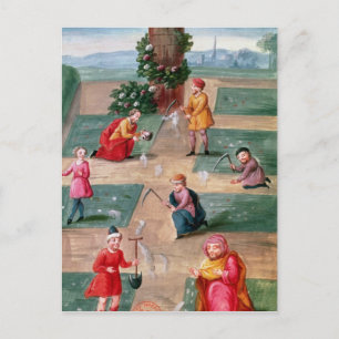 Franse alchemisten die goud zoeken briefkaart