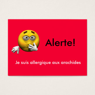 Franse Allergie Info kaart - Pinda