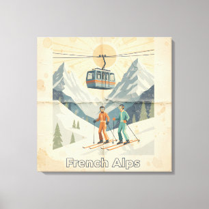 Franse Alpen Canvas Afdruk