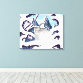 Franse Alpen Canvas Afdruk (Insitu (Houten vloer))