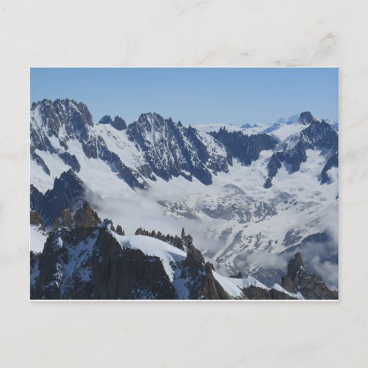 Franse Alpen Chamonix Briefkaart (Voorkant)