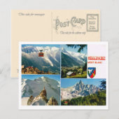 Franse Alpen, Chamonix Mt Blanc Briefkaart (Voorkant / Achterkant)
