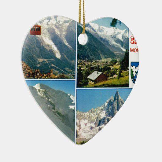  Franse Alpen, Chamonix Mt Blanc Keramisch Ornament (Rechts)