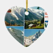  Franse Alpen, Chamonix Mt Blanc Keramisch Ornament (Voorkant)