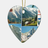 Franse Alpen, Chamonix Mt Blanc Keramisch Ornament (Links)