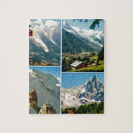  Franse Alpen, Chamonix Mt Blanc Legpuzzel (Verticaal)