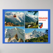  Franse Alpen, Chamonix Mt Blanc Poster (Voorkant)