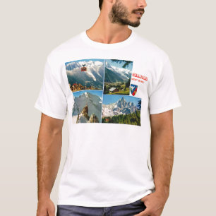  Franse Alpen, Chamonix Mt Blanc T-shirt