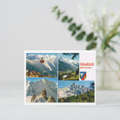 Franse alpen, Chamonix multiview Briefkaart (Staand voorkant)