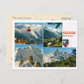 Franse alpen, Chamonix multiview Briefkaart (Voorkant / Achterkant)