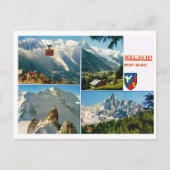  Franse alpen, Chamonix multiview Briefkaart (Voorkant)