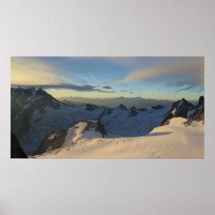 Franse Alpen Chamonix zonsopgang Poster