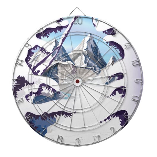 Franse Alpen Dartbord (Voorkant)