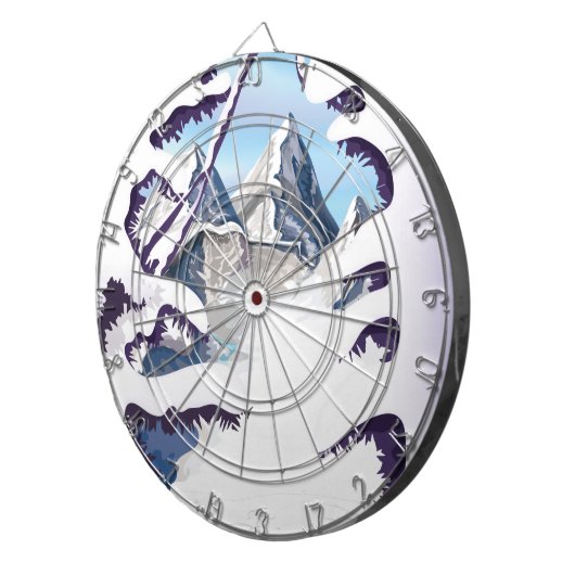 Franse Alpen Dartbord (Voorkant Rechts)