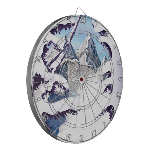 Franse Alpen Dartbord (Voorkant Links)