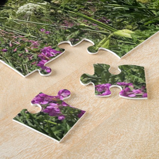 Franse Alpen en Alpenbloemen Legpuzzel (Zijkant)