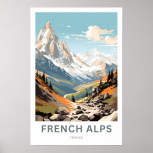 Franse Alpen Frankrijk Reisprint Poster