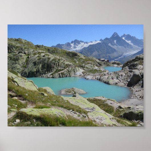 Franse Alpen Lac Blanc Poster (Voorkant)